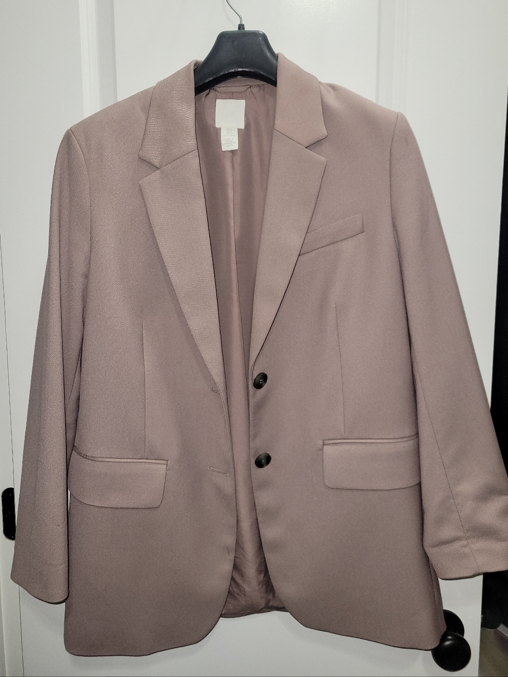 H&M  Taupe Two-Button Blazer Oversize